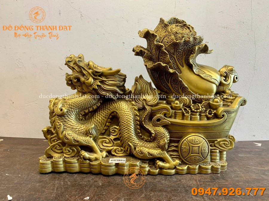 Bộ Sưu Tập Các Mẫu Tượng Rồng Bằng Đồng Đẹp Phong Thủy 8 Tuong Rong Bang Dong Phong Thuy (15)