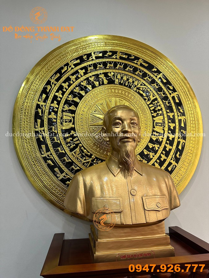 Bàn Giao Tượng Đồng Bác Hồ Bán Thân 70cm & Mặt Trống Đồng 1m2 Cho Khách Hàng TP.HCM 5 Ban Giao Lap Dat Tuong Dong Bac Ho Ban Than 70cm Va Mat Trong Dong (3)