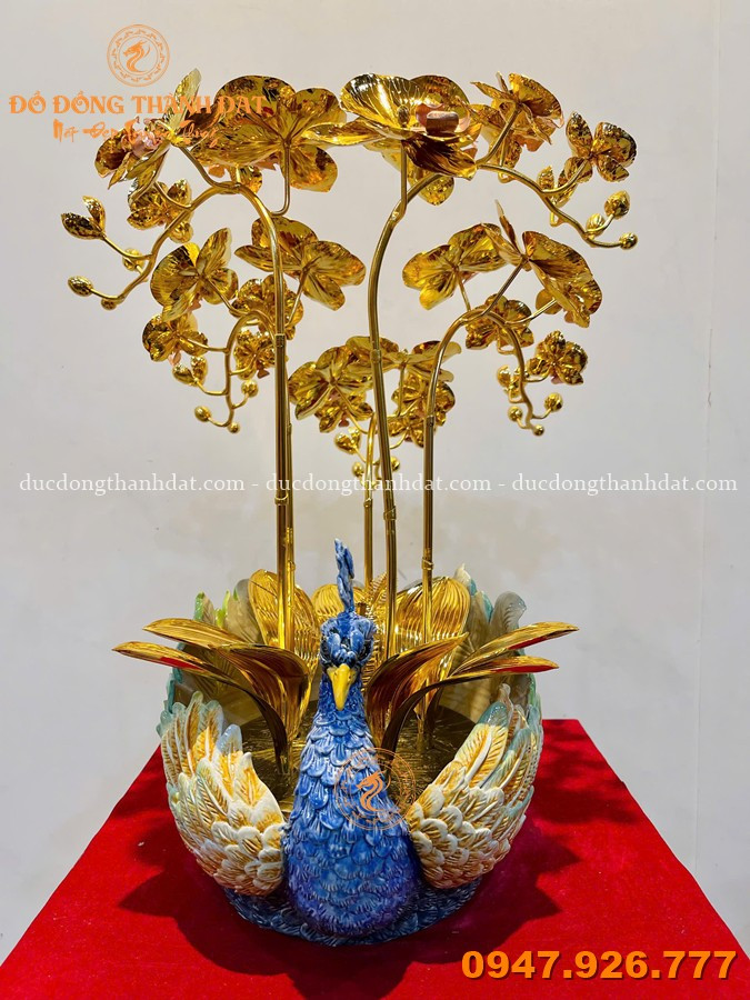 Chậu Lan Đắp Nổi Chim Công 52cm 6 Chau Lan Dap Noi Chim Cong 52cm (4)