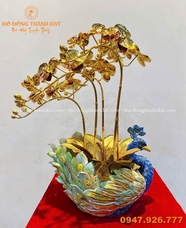 Chậu Lan Đắp Nổi Chim Công 52cm 4 Chau Lan Dap Noi Chim Cong 52cm (6)