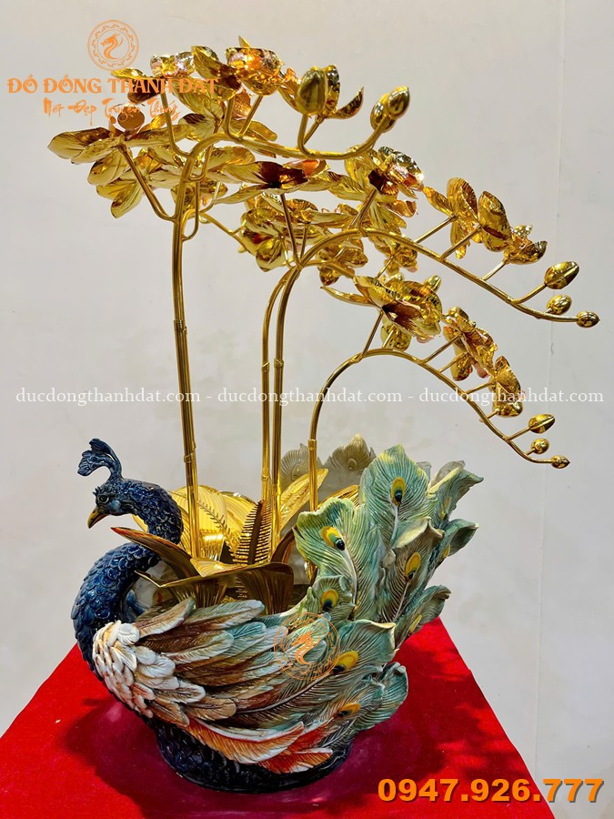 Chậu Lan Đắp Nổi Chim Công 52cm 3 Chau Lan Dap Noi Chim Cong 52cm (7)