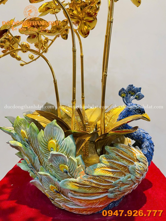 Chậu Lan Đắp Nổi Chim Công 52cm 2 Chau Lan Dap Noi Chim Cong 52cm (8)
