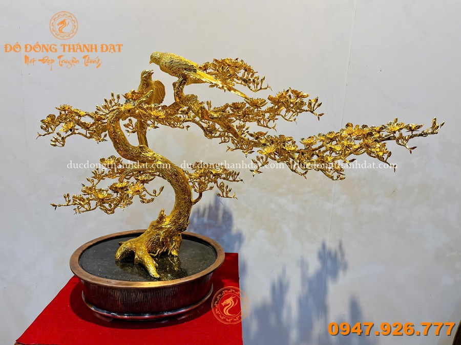 Chậu Mai Dáng Long Mạ Vàng 24K KT 52x82 1 Chau Mai Dang Long Ma Vang 24k (1)