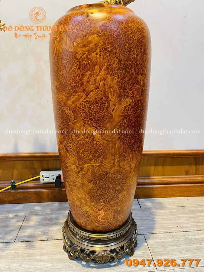 Mai Đổ Bình Gỗ Nu 1m Mạ Vàng 24K 5 Mai Do Binh Go Lu 1m (3)