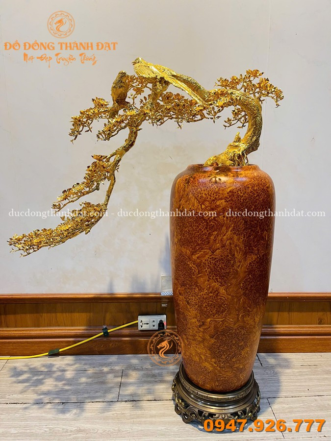 Mai Đổ Bình Gỗ Nu 1m Mạ Vàng 24K 1 Mai Do Binh Go Lu 1m (6)
