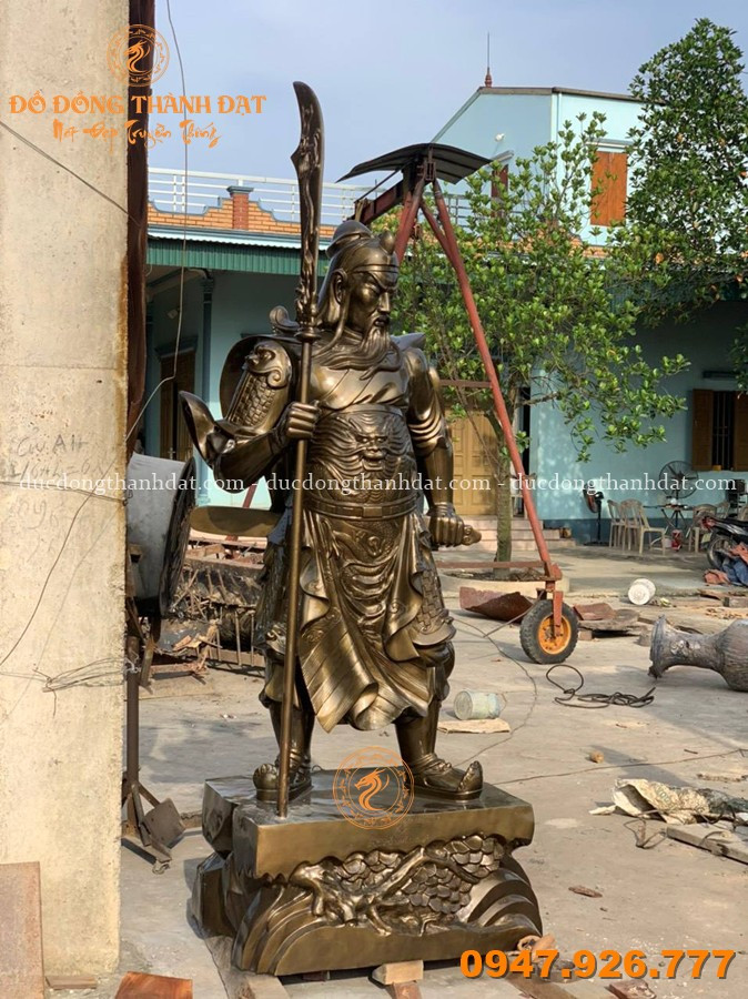 Tượng Quan Vân Trường Bằng Đồng Màu Hun Cao 2m 5 Tuong Quan Van Truong Bang Dong Cao 2m4 (10)