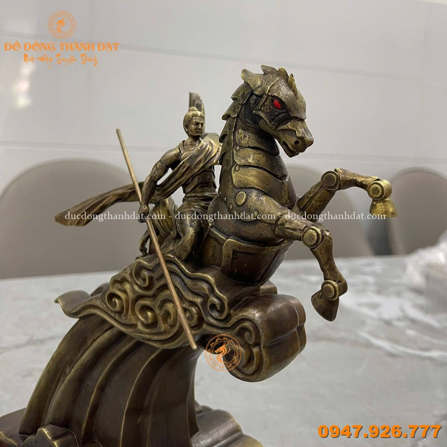 Tượng Thánh Gióng Bằng Đồng Cao 32cm 9 Tuong Thanh Giong Dong Vang Hun 32 (5)