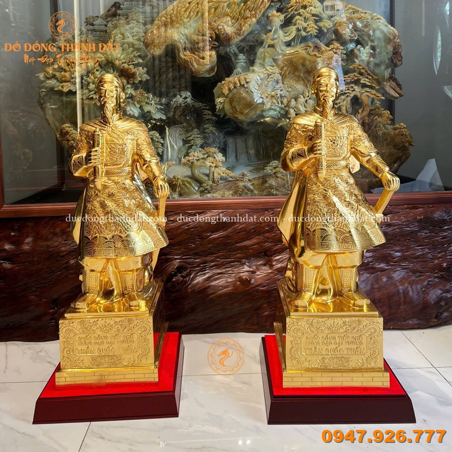 Quy Trình Đúc Thủ Công Tượng Đồng Trần Hưng Đạo 9 Tuong Tran Hung Dao Dat Vang 24k Cao Cap (6)
