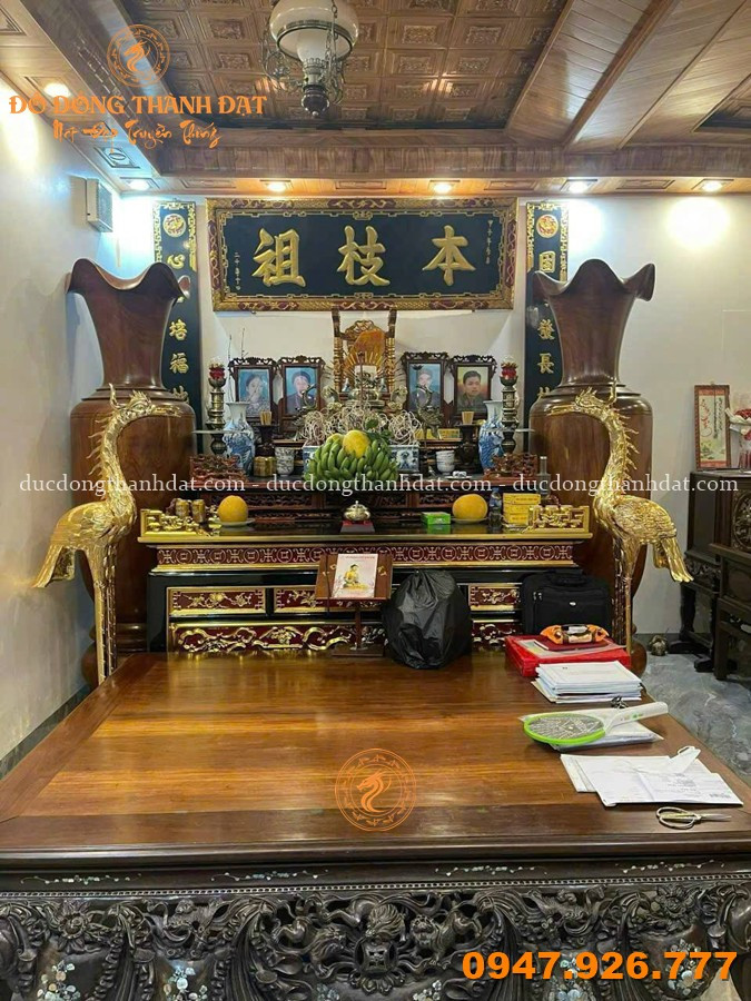 Cách Bày Trí Hạc Thờ Bằng Đồng Cỡ Lớn Chuẩn Phong Thủy Gia Tộc 7 Feedback Hac Tho Bang Dong Co Lon (18)
