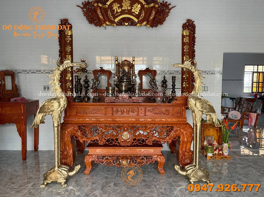 Cách Bày Trí Hạc Thờ Bằng Đồng Cỡ Lớn Chuẩn Phong Thủy Gia Tộc 9 Feedback Hac Tho Bang Dong Co Lon (20)