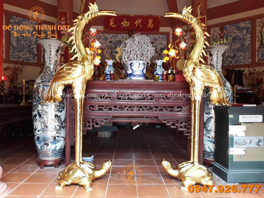 Hạc Thờ Dát Vàng 9999 Cao 1m72 4 Feedback Hac Tho Bang Dong Co Lon (25)