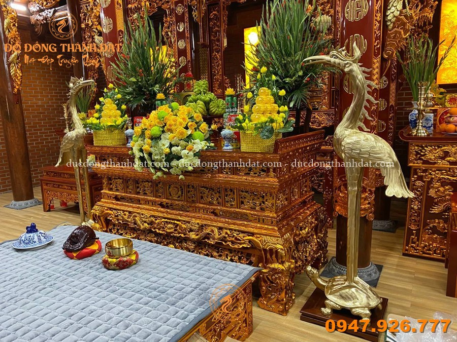 Cách Bày Trí Hạc Thờ Bằng Đồng Cỡ Lớn Chuẩn Phong Thủy Gia Tộc 6 Feedback Hac Tho Bang Dong Co Lon (27)
