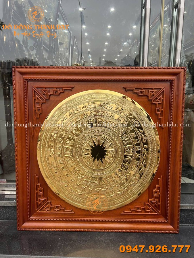 Tranh Mặt Trống Mạ Vàng 80cm Khung Gỗ Gụ 1m1 1 Tranh Trong Dong Ma Vang 80cm Khung 1m10 (4)