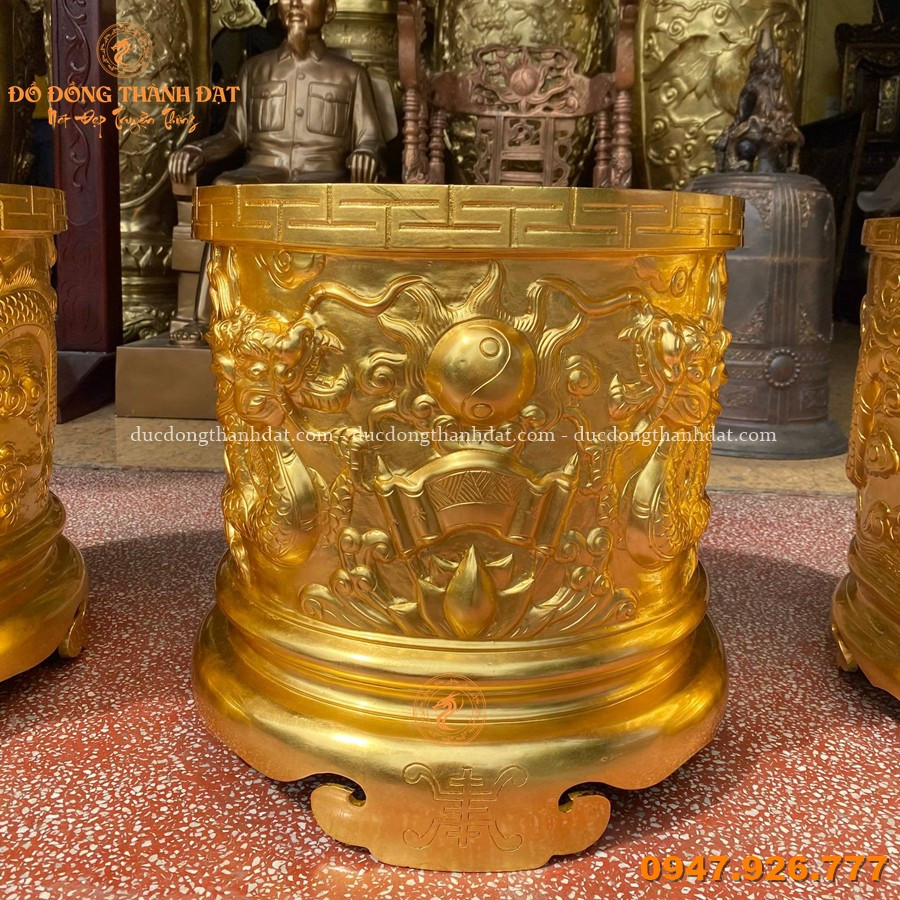 Bát Hương Dát Vàng 24k Đk 40cm 4 Bat Huong Dat Vang 24k 40cm (4)