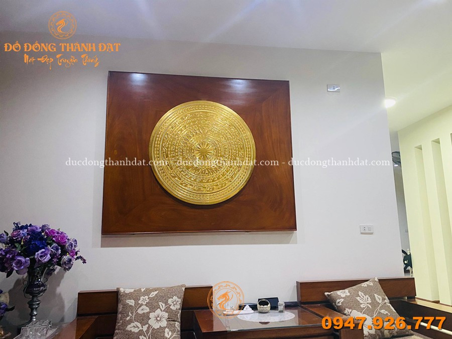 Hoàn Thiện Lắp Đặt Mặt Trống Đồng Dát Vàng 24K DK 90cm Tại TP. Vinh, Nghệ An 3 Lap Dat Mat Trong Dong Dat Vang 24k 90cm (3)