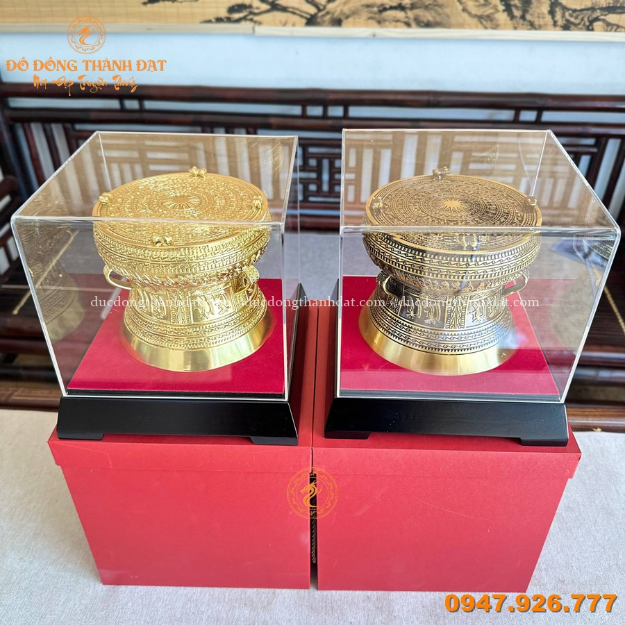 Quả trống đồng màu cổ điển đường kính 15cm 1 Qua Trong Dong Luu Niem 15cm (3)