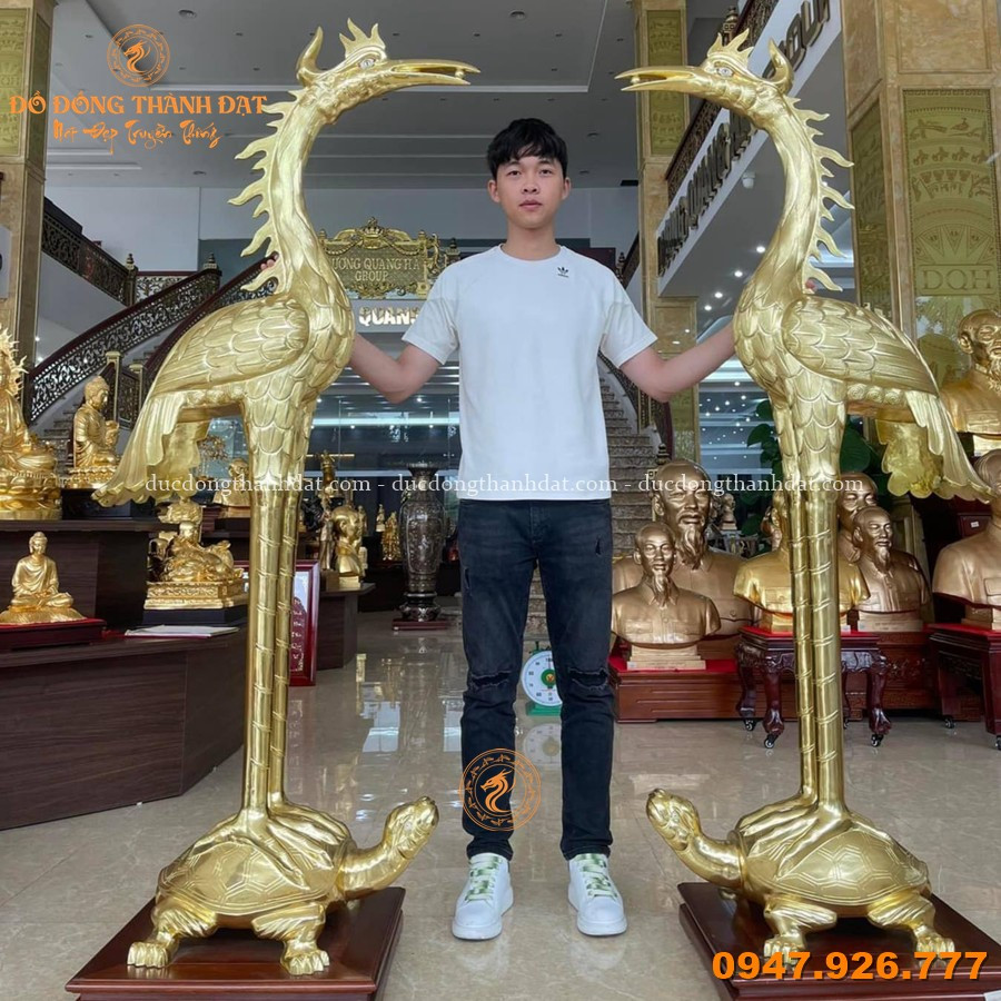 Hạc Thờ Bằng Đồng Catut Cao 1m97 7 Hac Tho Bang Dong Catut 1m97 (4)