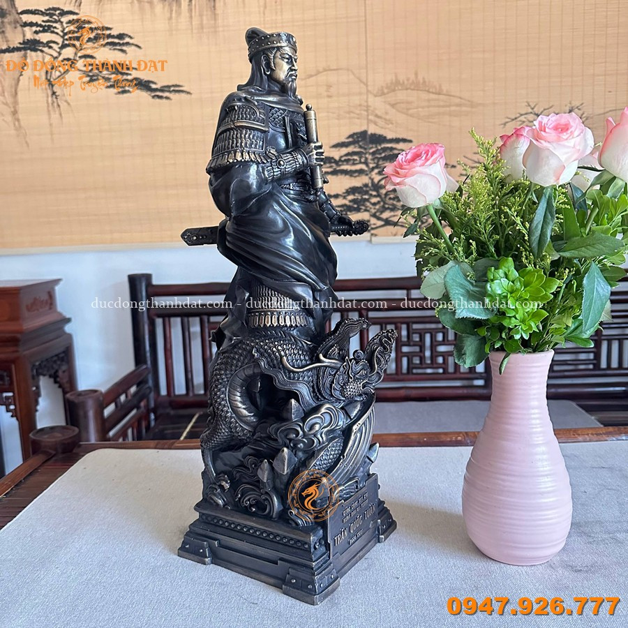 Việt Nam kết hợp Hàn Quốc làm phim về Trần Hưng Đạo - Tái hiện hình ảnh đẹp qua những pho tượng đồng 5 Tuong Tran Hung Dao Binh Thu 52cm Hun Co (5)