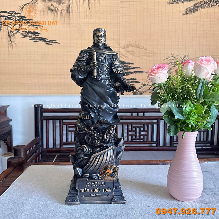 Việt Nam kết hợp Hàn Quốc làm phim về Trần Hưng Đạo - Tái hiện hình ảnh đẹp qua những pho tượng đồng 2 Tuong Tran Hung Dao Binh Thu 52cm Hun Co (7)