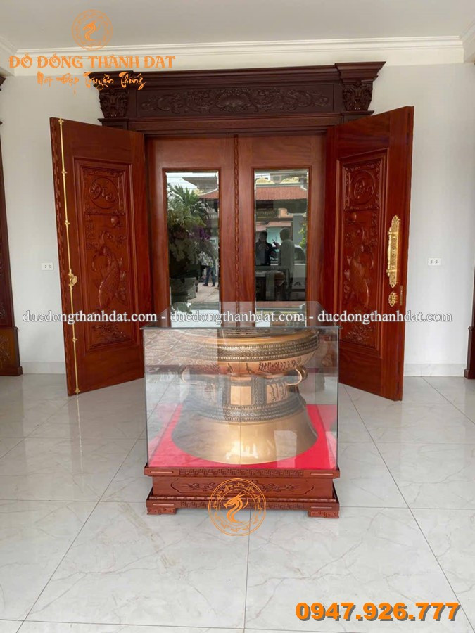Bàn Giao Quả Trống Đường Kính 70cm Đồng Đỏ Vân Chìm Cho Khách Hàng Hà Nội 4 Ban Giao Qua Trong Dong Van Chim 70cm Cho Khach Hang (11)