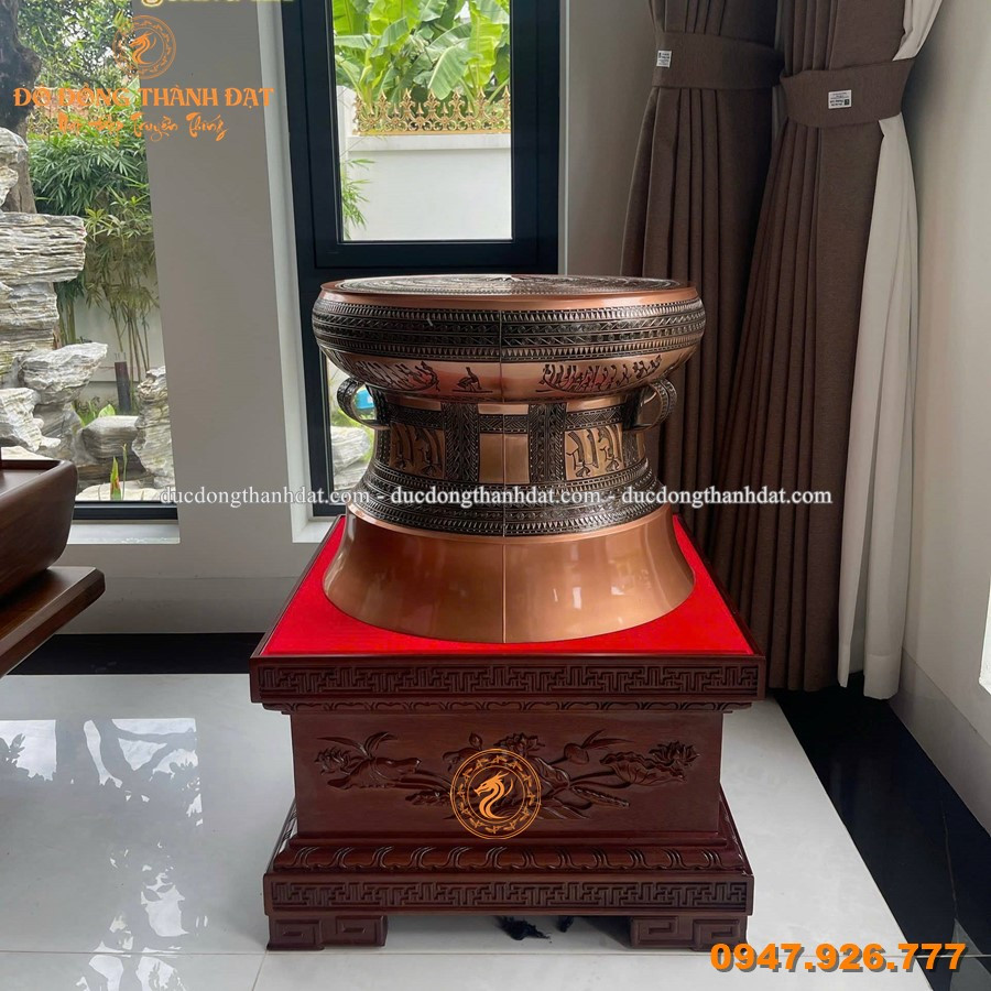 Bàn Giao Quả Trống Đường Kính 70cm Đồng Đỏ Vân Chìm Cho Khách Hàng Hà Nội 5 Ban Giao Qua Trong Dong Van Chim Cho Khach Hang (2)
