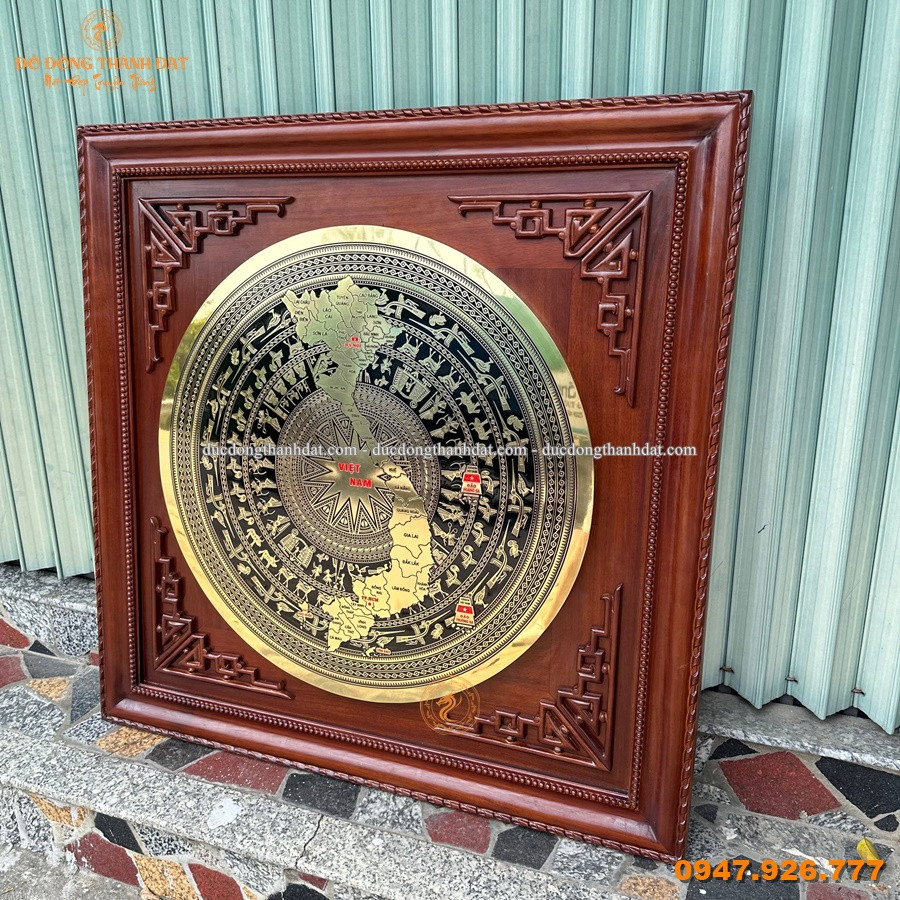 Tranh Trống Đồng Bản Đồ 70cm Khung 98cm 6 Tranh Trong Dong Ban Do Mat 70cm Khung 98 (1)