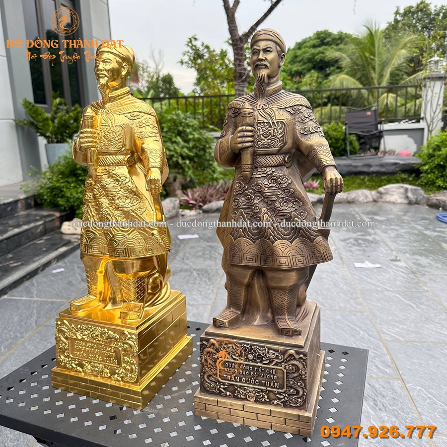 Tượng Trần Hưng Đạo Dát Vàng 60cm 6 Tuong Tran Hung Dao Dat Vang Cao 60cm (11)